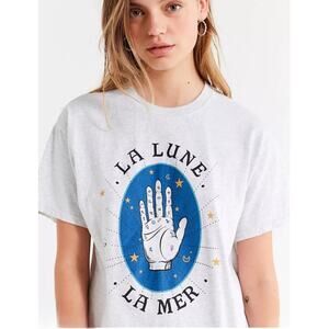 Urban Outfitters T-Shirt Womens Size L La Lune La Mer Short Sleeve Astrology